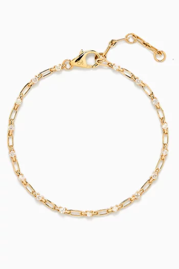 Diamond Flounce Bracelet in 14kt Yellow Gold
