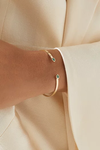 Myrtle X Emerald Bracelet in 10kt Yellow Gold