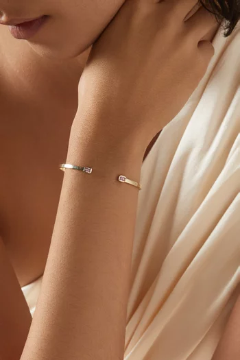Orchid X Sapphire Bracelet in 10kt Yellow Gold