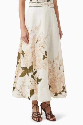 تنورة بيرغاموتا جاردينيا كتان