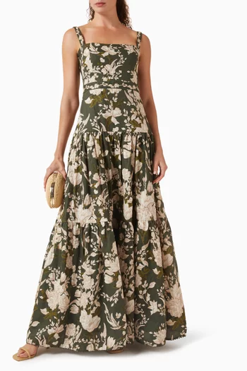 فستان ليما جاردينيا طويل كتان