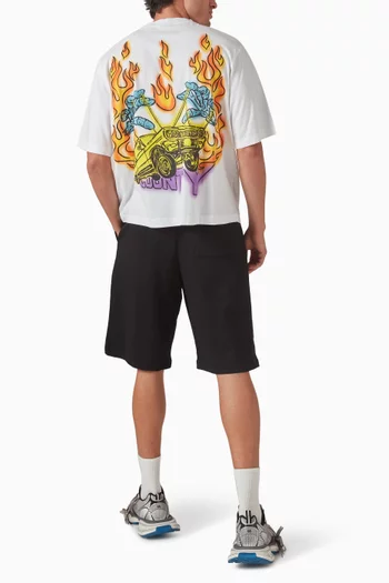 County Flame Boxy T-shirt in Cotton