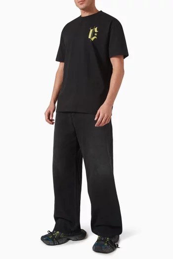 Headletter T-shirt in Cotton