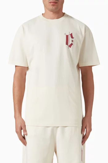 Headletter T-shirt in Cotton