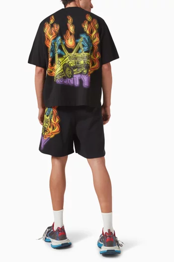 County Flame Boxy T-shirt in Cotton