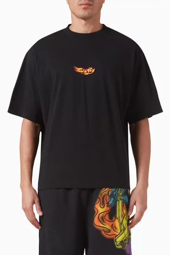 County Flame Boxy T-shirt in Cotton