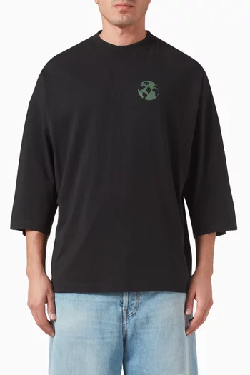 County Globe Loose T-shirt in Cotton