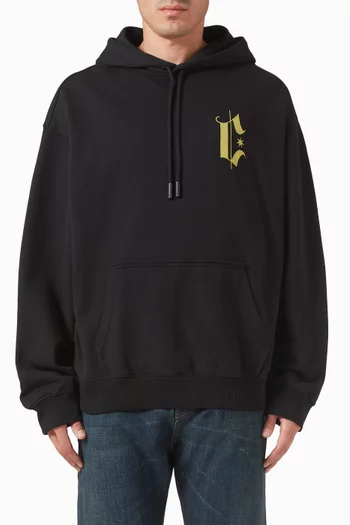 Headletter Hoodie in Cotton