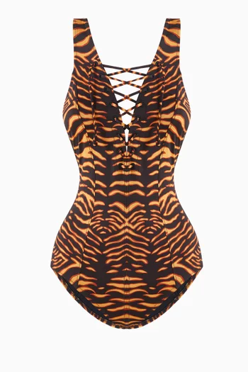 Halia Maillot One-piece Swimsuit in Stretch Nylon