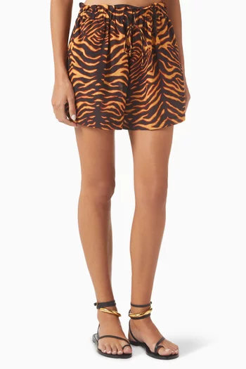 Bijou Drawstring-waist Shorts in Cotton Blend