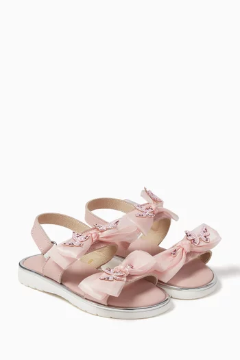 Tulle Bows Strappy Sandals