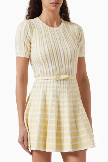 Micro Ruffle Mini Skirt in Viscose-knit
