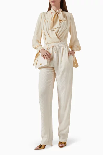 Scarf Neck Bodysuit in Viscose