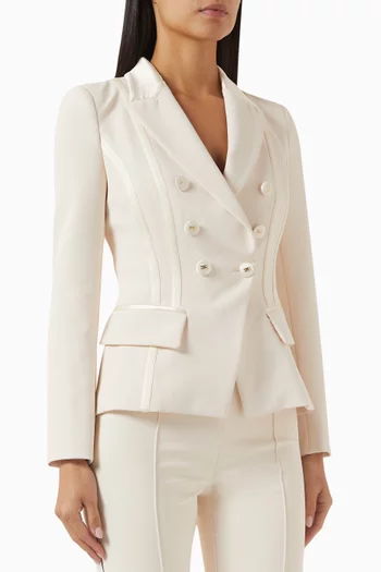 Double-breasted Blazer in Crepe