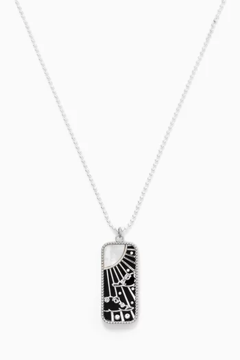 Air Onyx Pendant Necklace in Sterling Silver