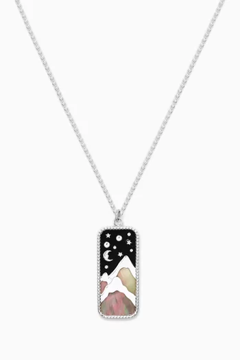 Ounass Exclusive Earth Onyx Pendant Necklace in Sterling Silver