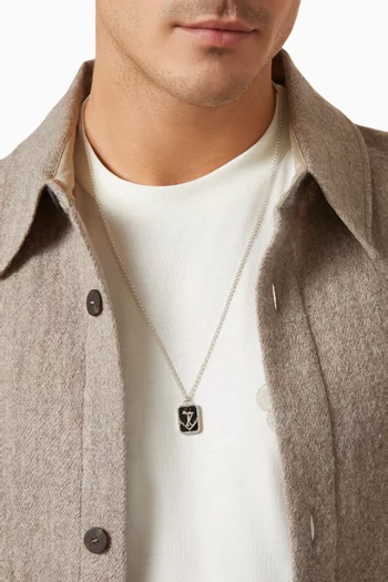 Lucky Anchor Pendant Necklace in Sterling Silver
