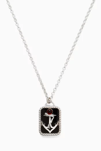 Lucky Anchor Pendant Necklace in Sterling Silver