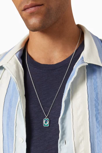 Lucky Horseshoe Pendant Necklace in Sterling Silver
