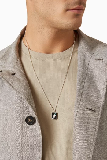 Lucky Feather Pendant Necklace in Sterling Silver