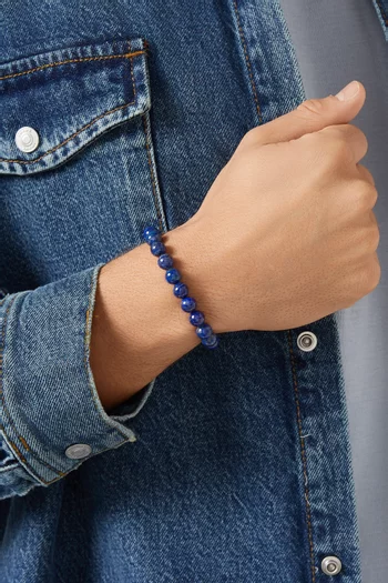 Beaded Lapis Lazuli Bracelet