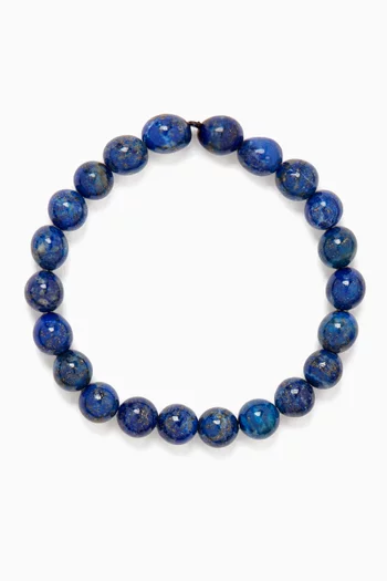 Beaded Lapis Lazuli Bracelet