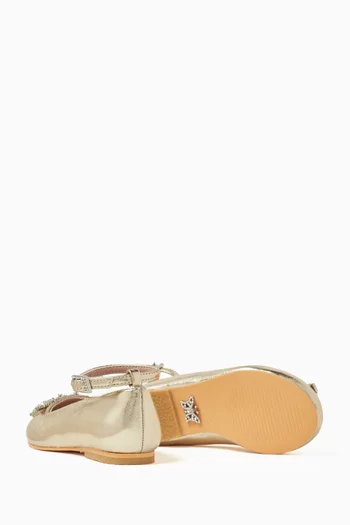 Angelina Ballet Flats in Metallic Leather