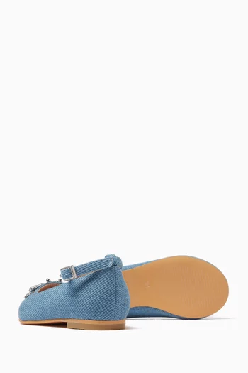 Angelina Ballet Flats in Denim