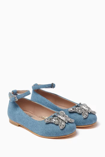 Angelina Ballet Flats in Denim