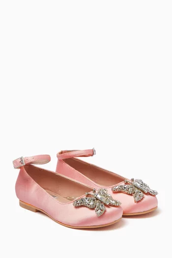 Angelina Ballet Flats in Satin