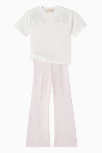 Embroidered T-shirt in Cotton