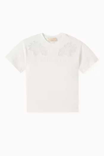 Embroidered T-shirt in Cotton