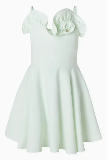 Ruffle Dress in Crepe