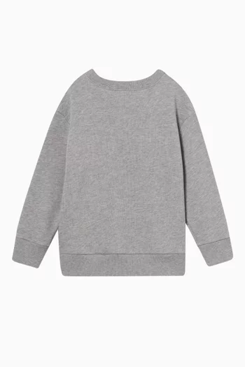 Embroidered Sweatshirt in Cotton