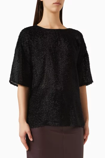 Feathered Silk Tee