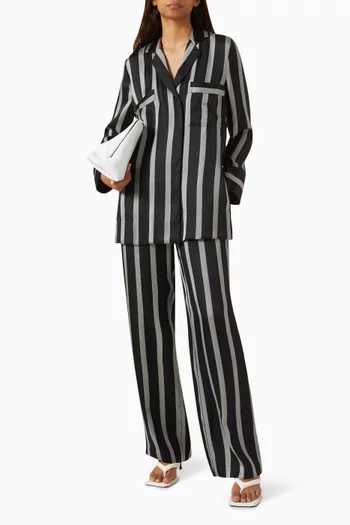 Soto Herringbone Stripe Pants