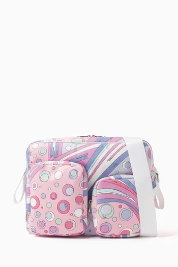 Abstract-print Changing Bag
