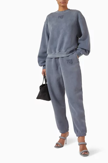 Puffed Logo Sweatshirt in Cotton-terry