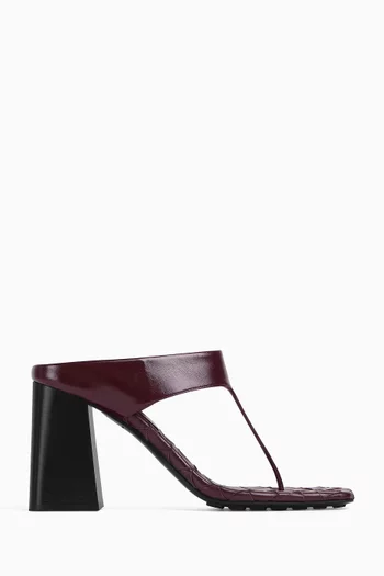 Marella 85 Thong Sandals in Leather