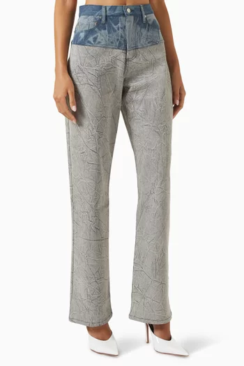 Zavier Contrast Jeans in Denim