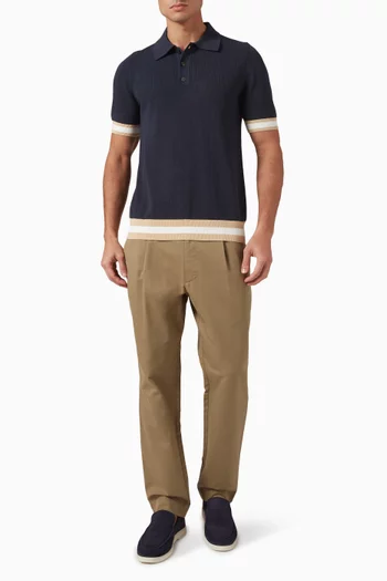 Quinn Polo Shirt in Cotton Knit