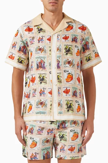Estampillas Shirt in Linen