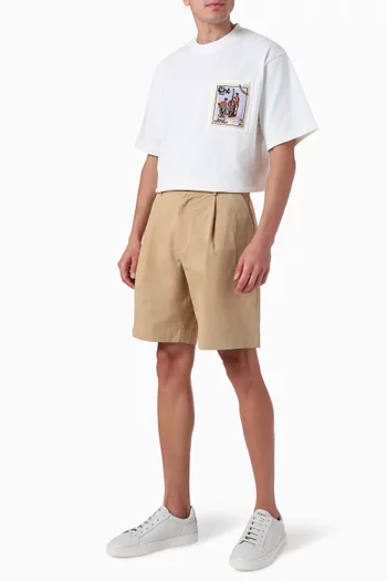 Santiago Embroidered Stamp T-shirt in Cotton