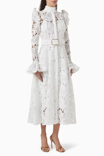 Aliyah Midi Dress in Lace