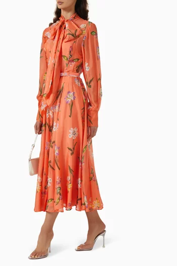 Liliane Midi Dress in Rayon Blend