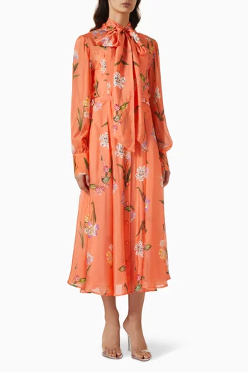 Liliane Midi Dress in Rayon Blend