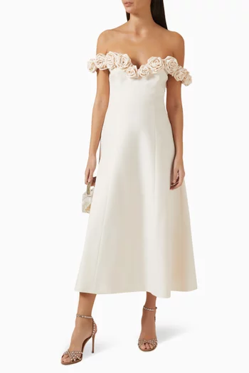 Annette Off-shoulder Midi Dress