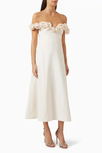 Annette Off-shoulder Midi Dress