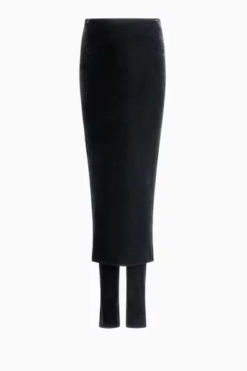 Skirt Pants in Velvet-jersey