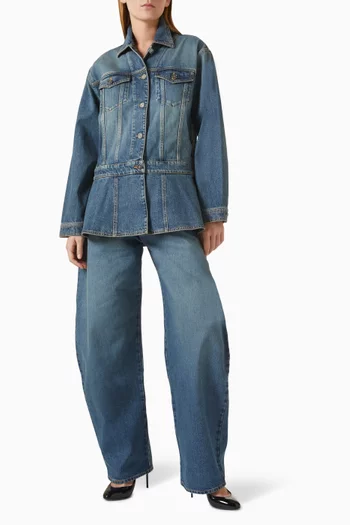 Vintage Peplum Jacket in Denim